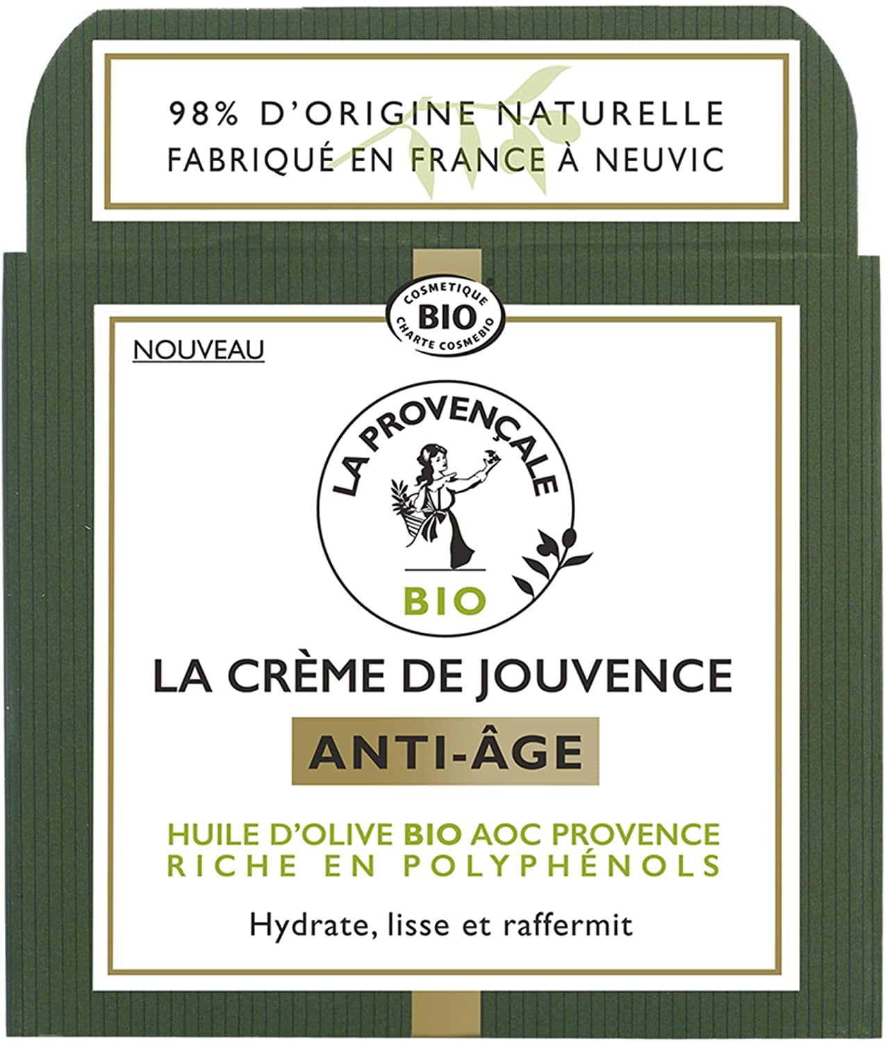 La Provencale Bio – Anti-Age Youth Cream – Certified Organic Face Care – Organic  AOC Provence Olive Oil – For All Skin Types, Even Sensitive – 50 ml 