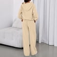thumbnail image 3 of Women's 2 Piece Outfits Fall Sweatsuits Oversized Hoodies Wide Leg Sweatpants Tracksuits Lounge Matching Sets, 3 of 5
