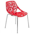 thumbnail image 5 of LeisureMod Dining Chair with Molded Polypropylene Seat and Chrome Legs Tree-Inspired Cutout Back Design Stackable for Modern Home, Kitchen, Cafes Asbury Collection, 5 of 9