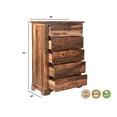 thumbnail image 4 of Pemberly Row 5-drawer Live Edge Solid Wood Chest in Dark Brown, 4 of 7