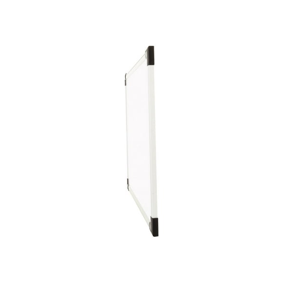 UNIVERSAL - Tableau Blanc - 24.02 Po x 18 Po - Mélamine - Non Magnétique - Blanc - Cadre Argenté avec Coins Noirs