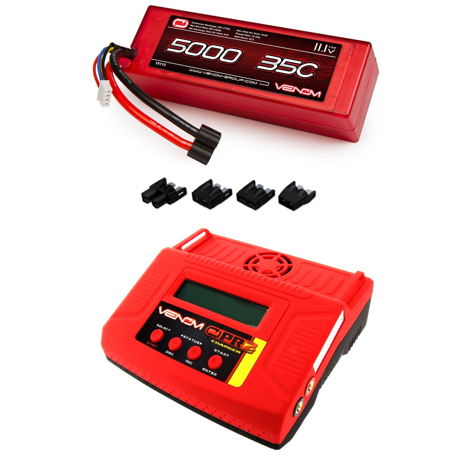 Venom 35C 3S 5000mAh 11.1 LiPo Hardcase Battery with Universal Plug and