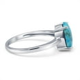 thumbnail image 2 of Solitaire Oval Turquoise Ring 925 Sterling Silver Size 4, 2 of 6