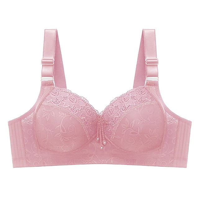Gibobby Sujetador de pecho envuelto en la espalda para mujer, cómodo, Sexy, de talla grande, estilo, sin borde de Brasier estraple para mujer(Oro Rosa,36)