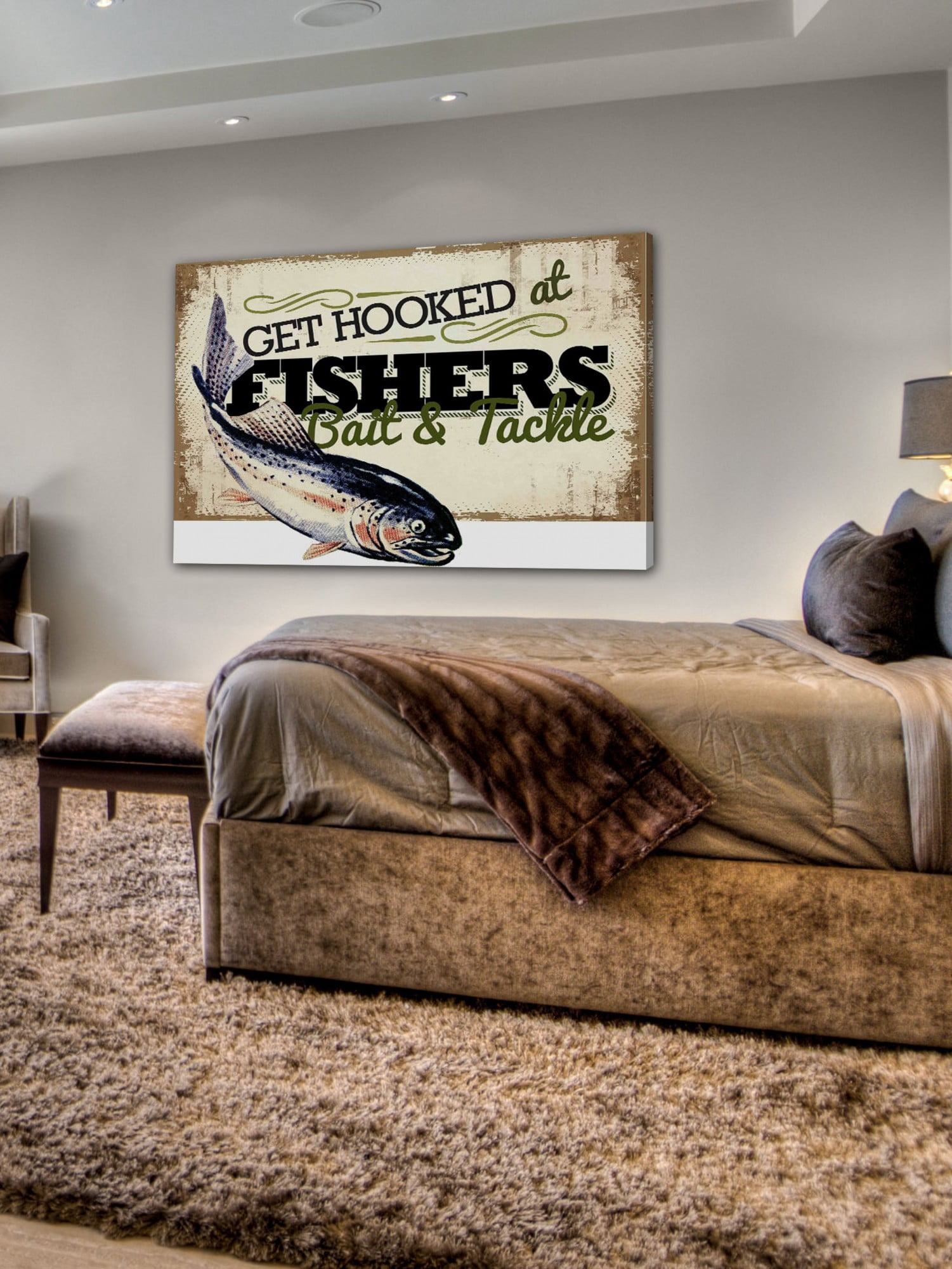 Marmont Hill Inc Marmont Hill - "Get Hooked at Fishers" by Saturday Evening Post Painting Print on Canvas - Multi-color