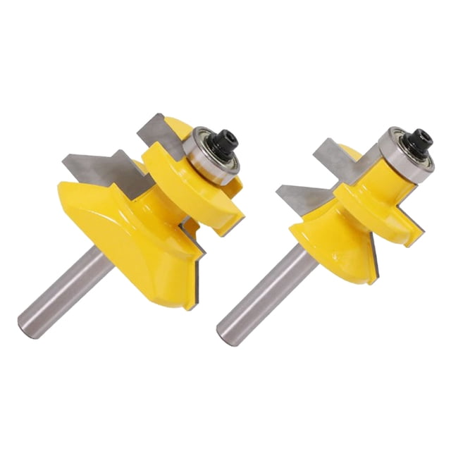 Paquete de 2 Brocas de Enrutador de Riel Y Montante Ogee con Vástago de 8 Mm Apilado para Carpintería Sunnimix Brocas para rieles y rieles