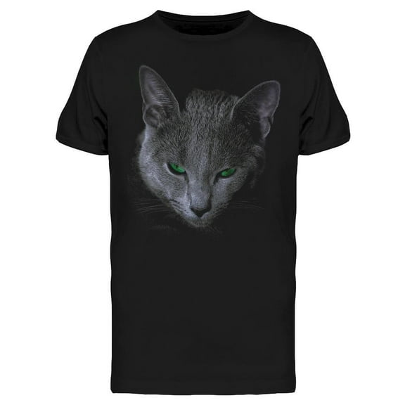 Mad Russian Blue Cat  T-Shirt Men -Image by Shutterstock, Male Small