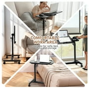 Zimtown Angle & Height Adjustable Laptop Desk Sofa Side Bed Notebook Table Stand Rolling