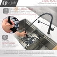 thumbnail image 2 of Stylish Tivoli One-Handle Matte Black Pull Down Kitchen Faucet Height 16¾" K-149N, 2 of 13