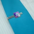 thumbnail image 2 of Majestic Unicorn Pink Purple Blue Square Tie Bar Clip Clasp Tack- Silver or Gold, 2 of 5