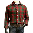 thumbnail image 5 of NTACZA 3D Shirts for Men Christmas Ugly Button Down Shirts Casual Plaid Men Long Sleeve Dress Shirt L, 5 of 5