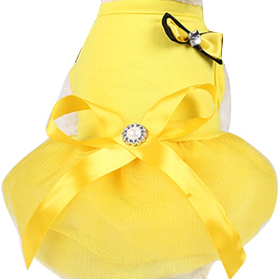 Opolski Summer Bowknot Design Party Wedding Dog Puppy Princess Dress Pet Skirt Costume