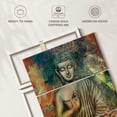 thumbnail image 6 of Elephant Stock Sitting Buddha In Colors Wall Art - Vertical Multi Panel Canvas - Living Room Wall Decor - People Multi Panel - Gray And Orange Decor - 36" x 57", 6 of 8