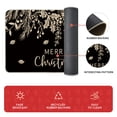 thumbnail image 6 of Sm:)e Black and White Holly Leaf Snowflake Christmas Kitchen Rugs and Mats, 17x29Inch and 17x47 Inch, Non Slip Linen Mat Inside Washable for Porch Patio Hallway, 6 of 7