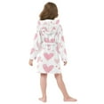 thumbnail image 4 of FORMRS Niños Bathrobe Unisex Hooded Robe Soft Plush Pajamas Sleepwear, Size 2-3T, Hand Drawn Hearts, 4 of 7
