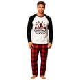 thumbnail image 4 of SUXIAN Family Matching Christmas Pajamas Long Sleeve Crew Neck Top Plaid Pants Soft Comfortable Holiday Sleepwear Two Piece Set Red_004 XL, 4 of 7