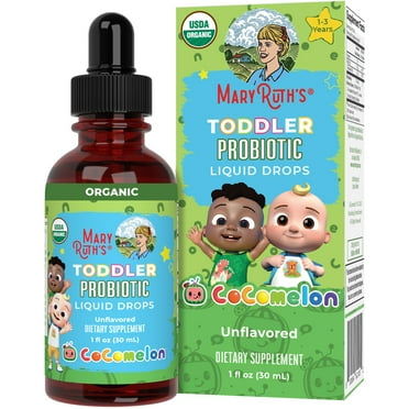MaryRuth's Cocomelon Toddler Probiotic Liquid Drops, Organic, 1 fl oz