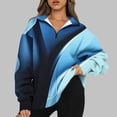 thumbnail image 2 of Dyegold Womens Oversized Half Zip Pullover Long Sleeve Sweatshirt Quarter Zip Trendy Hoodie Ouffits Teen Girls Fall Clothes, 2 of 6