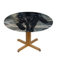 thumbnail image 3 of WYYP Wolf Stream Woods Round Table Cover 100% Polyester Fiber Great for Home Kitchen/Parties/Holiday Dinner White, 3 of 8