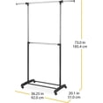 thumbnail image 5 of Whitmor 6021-3081-BB Adjustable Two Rod Garment Rack, 5 of 5