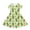 Canned Pickle Pattern, variant on Piglet Floral Design Girls Short Sleeve Casual Long Dress Poly Spandex Stretchy Breathable Texture 2-14 Years Old Girls Casual Dress for Kids