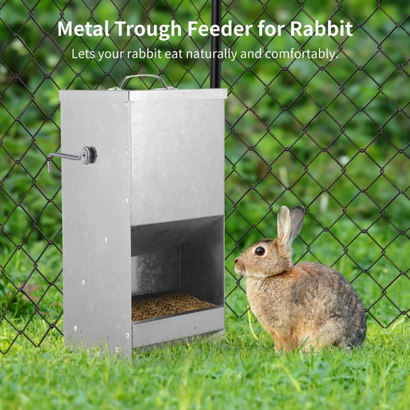2 Pcs Cage Rabbit Feeders