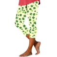 thumbnail image 2 of BRGZLK Women Capris High Waist Yoga Pants - Hollow Out Comfy Stretchy Seamless Leggings Workout Compression Capri Pants, 2 of 5
