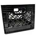 thumbnail image 7 of MIRAMAR Milk Crate, Stackable Plastic Storage Bin with Handles, 16 Qt, Black, 2 Pack, 7 of 7
