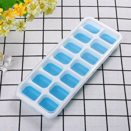 

Veki Covered Tray Flexible Rubber Pc Plastic Ice 4 Cube Cubes Set Molds Ice With 56 Kitchen，Dining & Bar Ice Storage for Freezer with Scoop