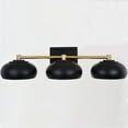thumbnail image 3 of Homestock Rococo Radiance 3 Light Black And Brass Mid Century Modern Dome Bathroom Vanity Fixture, 3 of 5