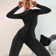 thumbnail image 3 of BoozRey Fashion Mono ajustado sin espalda con costuras en contraste Conjuntos deportivos de una pieza Primavera 2022 Ropa de calle para mujer, 3 of 5