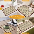 thumbnail image 6 of Coffee Mat Dish Drying Mat Hide Stain High Absorbent Bar Mat for Countertops Easy Clean,Fit Under Coffee Maker Machine And Accessories-16"x24",Vintage Small Flowers, 6 of 7