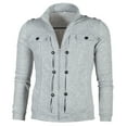 thumbnail image 1 of Men's Slim Fit Zip Up Casual Sweatshirt Jacket Lightweight Comfortable Solid Color Pullover for Everyday Wear, 1 of 5