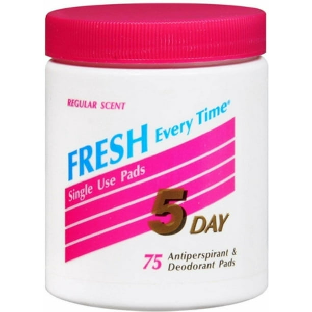 Fresh Every Time 5 Day Antiperspirant & Deodorant Pads, Regular Scent