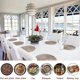 thumbnail image 4 of Paquete de 4 manteles individuales tejidos, tejidos redondos, compatibles con fiestas en la cocina, decoraciones de bodas y más, 4 of 5