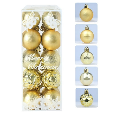 

Christmas Decorations 4cm/1.6in Gold Silver Pink Champagne Christmas Ball Christmas Tree Package Pendant Box