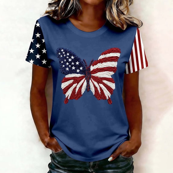 MAIHAN Usa 250th Anniversary T-Shirt American Flag Shirts 250 Years Independence Tee Womens Summer Tops Patriotic Freedom Semiquincentennial Shirt for 250th Year