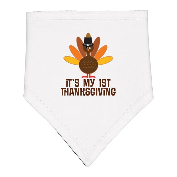 Inktastic My 1st Thanksgiving Turkey Baby Bandana Bib