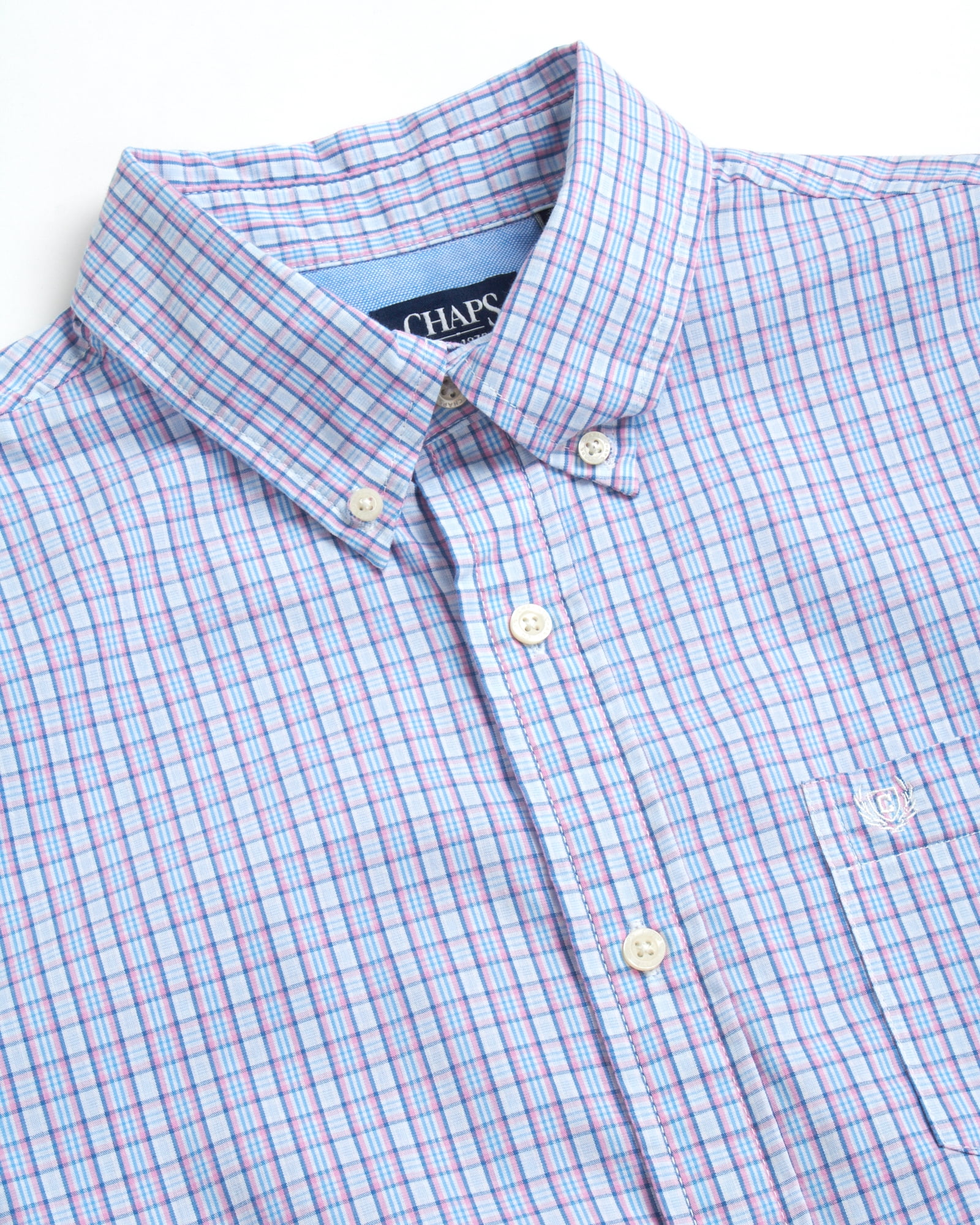 Chaps Men's Shirt - Classic Fit Short Sleeve Button Down Collared Shirt (S-2XL)