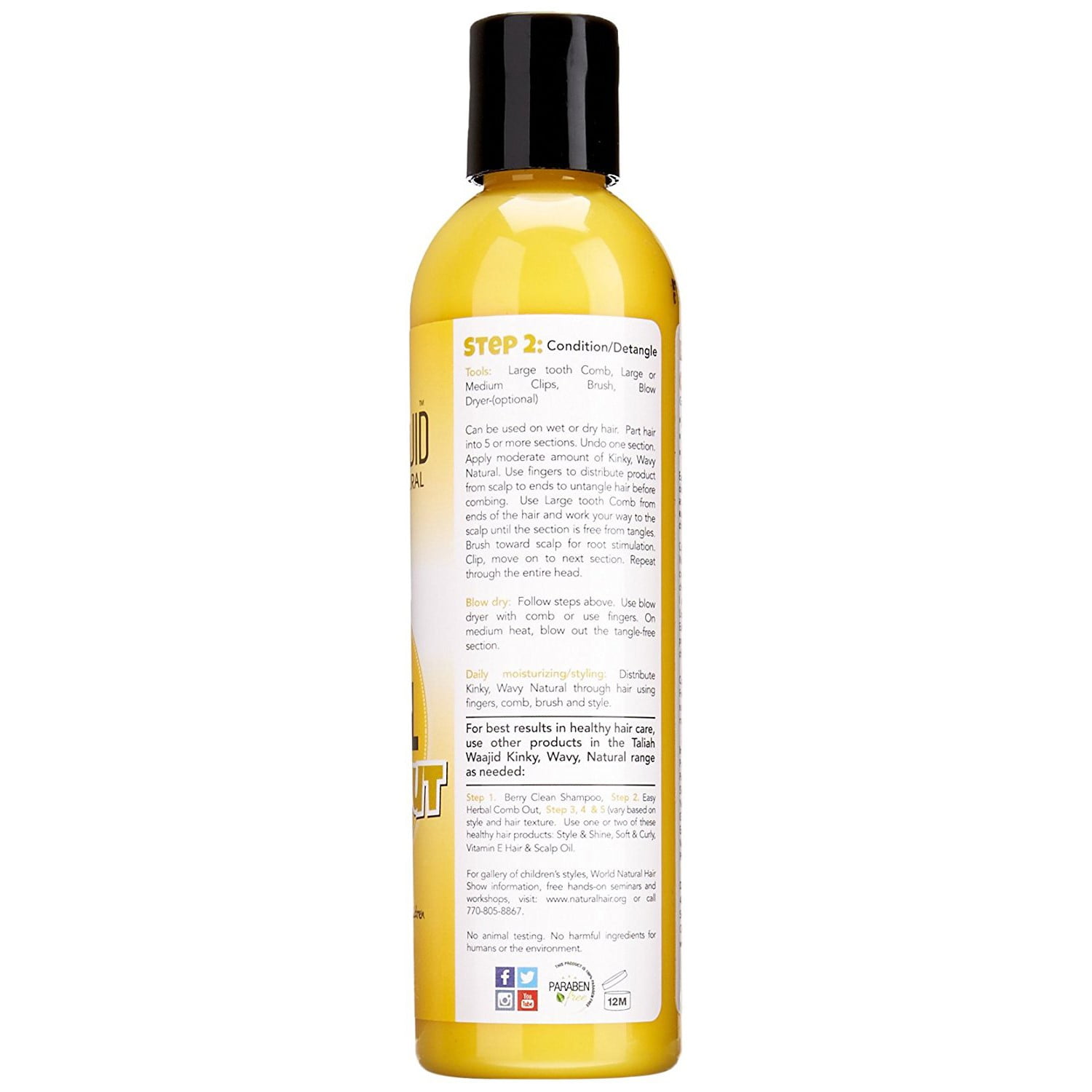 Taliah Waajid Kinky Wavy Natural Easy Herbal Comb Out Detangler