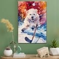thumbnail image 2 of Komondor Dog Stretched Canvas Size 8x12 – Ice Hockey Canvas Print of Funny Komondor Dog Wall Art, Ice Hockey Sports Wall Decor, Home Decor, Dog Lover, 2 of 5