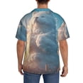 thumbnail image 3 of Fuzoiu Cute Cloud Cat Print Men's Casual Short,Men's Short Sleeve Shirt,Mens Casual Button Down Shirts,Cuban Collar Summer Shirt for Beach, Vacation, and Outdoor Activities-4X-Large, 3 of 5