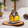 thumbnail image 2 of Kmbangi Christmas Small Village Houses, Cute LED Light Up Snow House Scene Figurine Tabletop Decorations for Home, 2 of 6