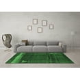 thumbnail image 3 of Ahgly Company Indoor Square Oriental Emerald Green Industrial Area Rugs, 8' Square, 3 of 4