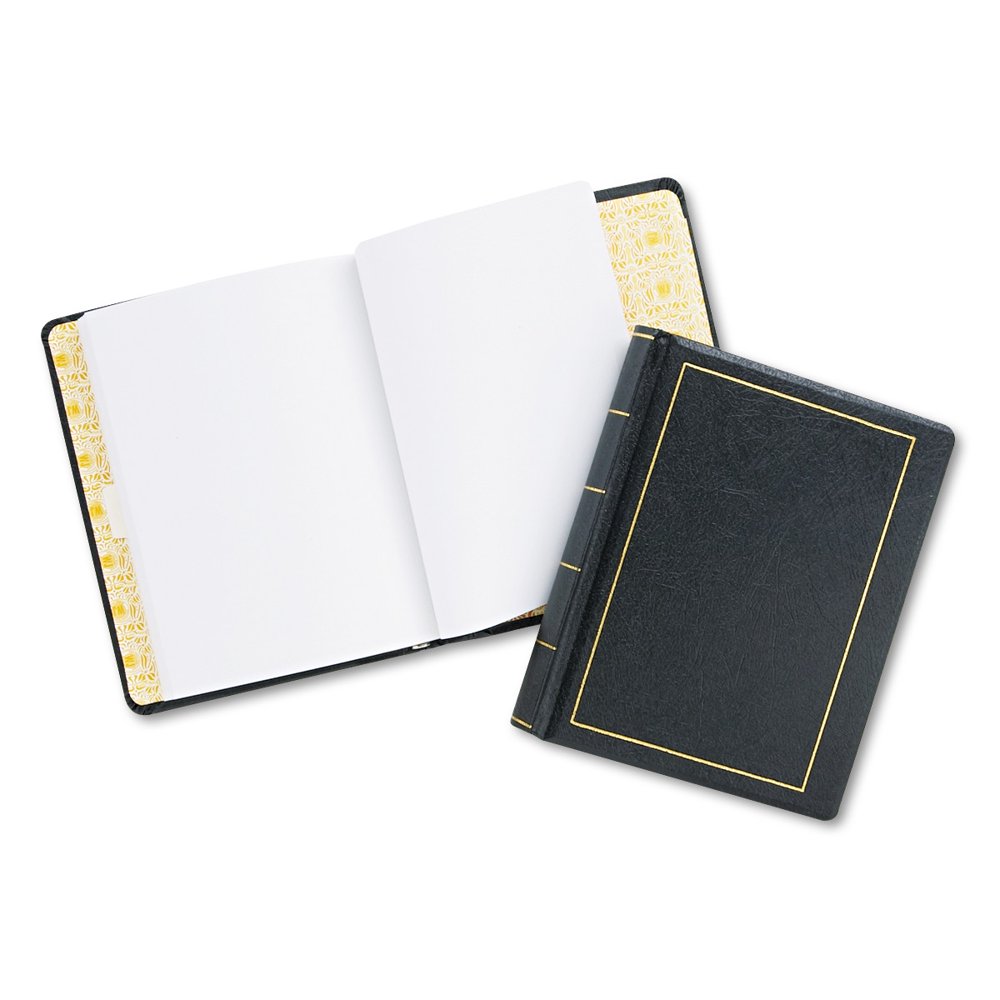 Wilson Jones Looseleaf Minute Book, Black LeatherLike Cover, 250