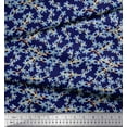 thumbnail image 3 of Soimoi Blue Cotton Duck Fabric Forget Me Not Bush Floral Printed Fabric 1 Yard 58 Inch Wide, 3 of 3