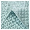 thumbnail image 4 of 3-Piece 100% Cotton Oversized Bedspread Lightweight Quilt Coverlet Embroidery Farmhouse Bedding Set T0 (Aruba Blue, Queen (100"x106")), 4 of 8