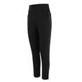 thumbnail image 6 of Women's High Waisted Stretchy Ankle Pants, Straight Leg Pull on Yoga Work Trousers with Pockets, Casual Daily Wear or Office, Breathable and Comfortable Black XXXL, 6 of 10