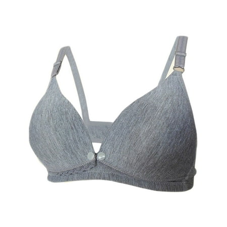 

Women Nursing Front Buckles Maternity Bras Seamless Padded Wire-Free Bra Underwear