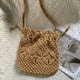 thumbnail image 5 of Bolso de playa para mujer, de algodón, tipo bandolera, para verano, tejido a mano, con cordón, 5 of 5